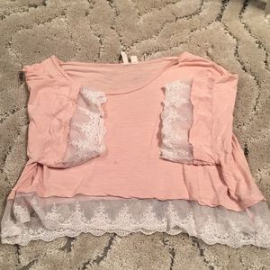 Frenchi Lace Trim Crop